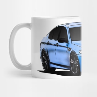 BMW M5 F10 Blue Mug